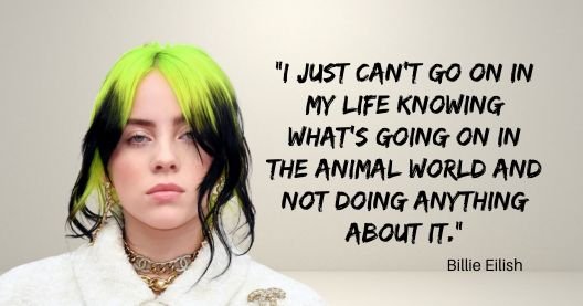 Billie Eilish cantante vegana defensora de los derechos de los animales