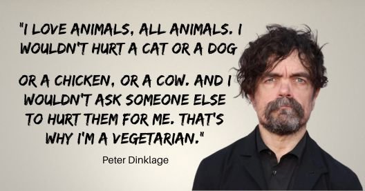 Peter Dinklage, actor vegano y activista por los derechos de los animales