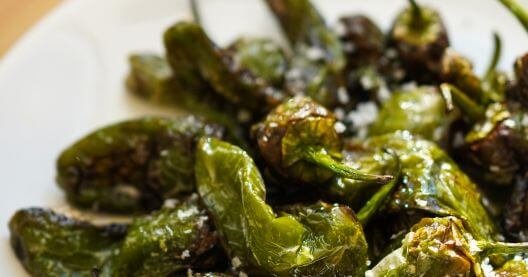 Pimientos de Padrón, opción de aperitivo para peregrinos veganos en el Camino de Santiago