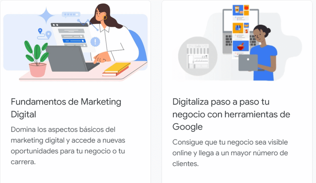 Cursos y herramientas para negocios de Google
