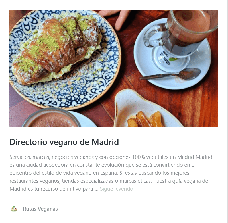 Directorio vegano de Madrid de Rutas Veganas, un espacio para marcas y emprendimientos veganos