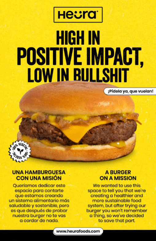 Vueling ofrecerá menús veganos en todos sus vuelos. Heura y Vueling se unen para ofrecer una alternativa vegetal